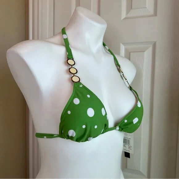 Radio Fiji Green Bikinj Top - Picture 2 of 4
